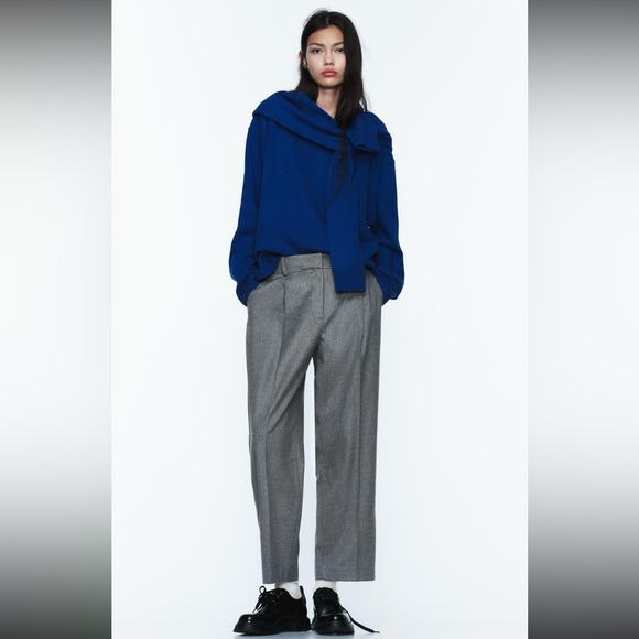 Zara pleated flannel pants - Picture 1 of 10